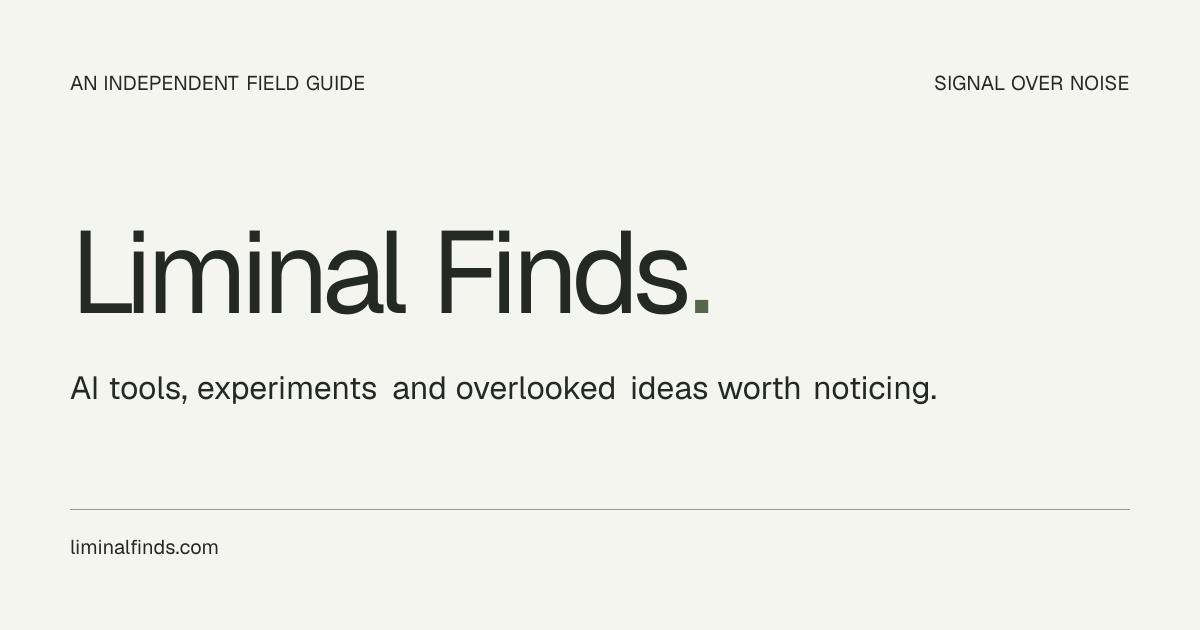 I built a small independent site for AI tools, oddities and overlooked projects